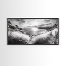 Coastal Bluff Sunset, Seaside Horizon View, Beach Landscape Scene, Serene Decor, Canvas Print, Living Room or Hallway Wall Art
