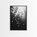 Kelp Forest Depth, Underwater Fish Scene, Ocean Life, Canvas Print, Marine Wall Art, Coastal Decor, Moody Nature Photography, Bathroom Art
