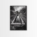 Forest Path, Reflection Pool, Nature Trail Art, Canvas Print, Tranquil Landscape, Boho Wall Decor, Entryway or Hallway Art