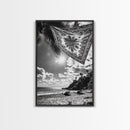 Sunlit Beach, Boho Tapestry, Relaxed Seaside, Canvas Print, Tropical Wall Art, Vacation Home Decor, Modern Boho Vibes, Beach House Wall Decor