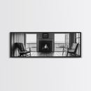 Cozy Fireplace, Cabin View, Warm Interior, Framed Canvas Print, Rustic Wall Art, Living Room Decor, Fall Season Vibe, Hygge Aesthetic