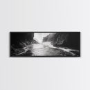 Ocean Cliff Passage, Dramatic Seascape Art, Moody Coastal Photography, Canvas Print, Dark Academic Wall Decor, Bedroom Statement Piece