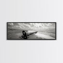 Rusted Anchor Pipe, Coastal Beach Art, Ocean Photography, Framed Canvas Print, Nautical Wall Art, Bedroom or Bathroom Decor