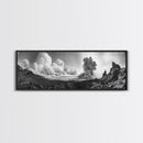 Volcanic Cloudscape, Earth Power, Natural Explosion, Dramatic Wall Decor, Framed Canvas Print, Adventure Art, Rustic Living Room Wall Art