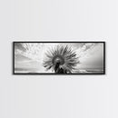 Tribal Headdress, Cultural Art, Feathered Crown, Ocean Spirit, Canvas Print, Global Boho Art, Living Room Wall Decor, Ethnic Aesthetic