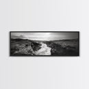 River Canyon, Rugged Cliffs, Dramatic Valley, Wild Terrain, Framed Canvas Print, Adventure Wall Art, Office Decor, Nature Photography Style