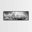 Coral Reef, Ocean Horizon, Cloudscape, Canvas Print, Underwater Nature Photography, Bathroom Wall Art, Marine Coastal Decor