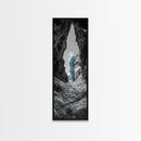 Ice Cave, Blue Glacier, Arctic Escape, Frozen Wonder, Framed Canvas Print, Winter Wall Art, Nature Lover Gift, Bedroom Photography Art