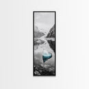 Iceberg, Glacier Reflection, Arctic Landscape, Serene Water, Framed Canvas Print, Minimalist Wall Art, Bathroom or Bedroom Photography
