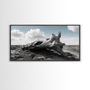 Weathered Stump, Desert Roots, Rugged Nature, Textured Wall Art, Canvas Print, Masculine Office Decor, Western Wall Accent, Rustic Charm