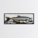 Golden Trout, River Rocks, Fishing Moment, Canvas Print, rustic lakehouse decor, angler gift wall art, fish print, cabin lodge artwork