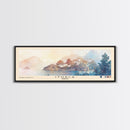Ithaca, Greece Watercolor Print, Vacation Gift, Greece Wall Art, Beach Painting, Beach Decor, Large Wall Art, Wood Frame Art