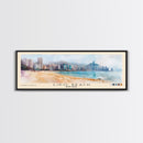 Lido Beach, Hong Kong Watercolor Print, Vacation Gift, Hong Kong Wall Art, Beach Painting, Beach Decor, Large Wall Art, Wood Frame Art