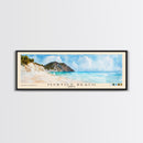 Myrtos Beach, Greece Watercolor Print, Vacation Gift, Greece Wall Art, Beach Painting, Beach Decor, Large Wall Art, Wood Frame Art