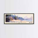 Porto da Barra, Brazil Watercolor Beach Print, Vacation Gift, Brazil Wall Art, Framed Canvas Print, Framed Beach Painting