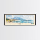 Sicily, Italy Watercolor Beach Print, Vacation Gift, Italy Wall Art, Framed Canvas Print, Framed Beach Painting