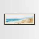 White Beach, Morocco Watercolor Beach Print, Vacation Gift, Morocco Wall Art, Framed Canvas Print, Framed Beach Painting