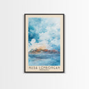Nusa Lembongan, Indonesia Watercolor Print, Vacation Gift, Indonesia Wall Art, Beach Painting, Beach Decor, Large Wall Art, Wood Frame Art