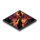 Blade Wing Warrior Diamond Shaped Angel Canvas Art Print fiery red wings sword epic fantasy female warrior modern home wall decor