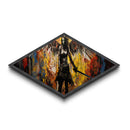 Apocalypse Blade Angel Diamond Shaped Warrior Canvas Art Print urban graffiti style fantasy sword wings chaos dramatic wall decor