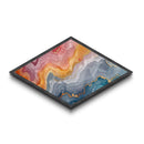 Pastel Dream Agate Diamond Shaped Canvas Art Print Calming Earth Tones Mineral Wall Decor Elegant Bedroom Housewarming Gift