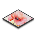 Soft Poppy Petal Diamond Shaped Canvas Embossed Print Watercolor Flower Nature Painting Romantic Art Living Room Mother’s Day Gift