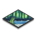 Poison Frog In The Arctic, Whimsical Wall Art, Diamond Shaped Wall Art, Whimsical Boho Decor
