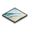 Diamond Shaped Reflective Peaks Canvas Art Print Mountain Lake Reflection Serene Landscape Rustic Nature Wall Decor Watercolor Look