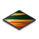 Diamond Shaped Desert Layers — Abstract Minimalist Landscape Canvas Art Print, Bold Sunset Palette Wall Decor, Modern Art Gift