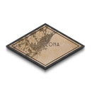Barcelona - Spain Diamond Shaped City Map, Custom Diamond Shaped Wall Art, City Map Canvas