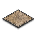 Moscow - Russia Diamond Shaped City Map, Custom Diamond Shaped Wall Art, City Map Canvas