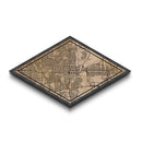 Omaha Diamond Shaped City Map, Custom Diamond Shaped Wall Art, City Map Canvas