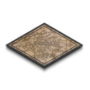 Prague - Czech Republic Diamond Shaped City Map, Custom Diamond Shaped Wall Art, City Map Canvas