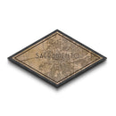 Sacramento Diamond Shaped City Map, Custom Diamond Shaped Wall Art, City Map Canvas