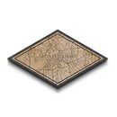 Saint Petersburg - Russia Diamond Shaped City Map, Custom Diamond Shaped Wall Art, City Map Canvas