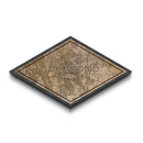 San Antonio Diamond Shaped City Map, Custom Diamond Shaped Wall Art, City Map Canvas