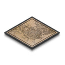 Singapore - Singapore Diamond Shaped City Map, Custom Diamond Shaped Wall Art, City Map Canvas