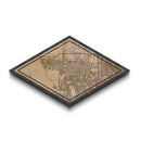 West Valley City Diamond Shaped City Map, Custom Diamond Shaped Wall Art, City Map Canvas