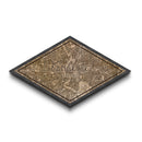 Bangkok - Thailand Diamond Shaped City Map, Custom Diamond Shaped Wall Art, City Map Canvas