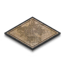 Fresno Diamond Shaped City Map, Custom Diamond Shaped Wall Art, City Map Canvas