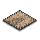 Islamabad - Pakistan Diamond Shaped City Map, Custom Diamond Shaped Wall Art, City Map Canvas