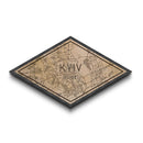 Kyiv - Ukraine Diamond Shaped City Map, Custom Diamond Shaped Wall Art, City Map Canvas
