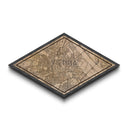 Vienna - Austria Diamond Shaped City Map, Custom Diamond Shaped Wall Art, City Map Canvas