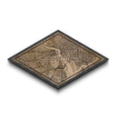 Washington D.C Diamond Shaped City Map, Custom Diamond Shaped Wall Art, City Map Canvas
