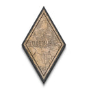 Hamburg - Germany Diamond Shaped Travel Poster, Custom Diamond Shaped Wall Art, City Map Canvas