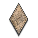 Islamabad - Pakistan Diamond Shaped Travel Poster, Custom Diamond Shaped Wall Art, City Map Canvas