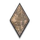 Madrid - Spain Diamond Shaped Travel Poster, Custom Diamond Shaped Wall Art, City Map Canvas