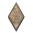 Sacramento Diamond Shaped Travel Poster, Custom Diamond Shaped Wall Art, City Map Canvas