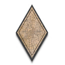 Saint Petersburg - Russia Diamond Shaped Travel Poster, Custom Diamond Shaped Wall Art, City Map Canvas