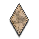Tucson Diamond Shaped Travel Poster, Custom Diamond Shaped Wall Art, City Map Canvas